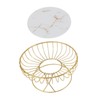 Round Fruit Basket Large Capacity Hollow Metal Fruit Bowl Stand