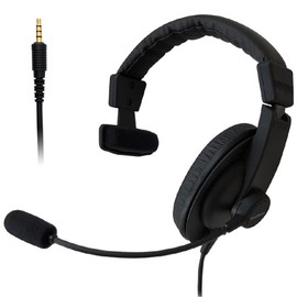 SOUNDWARRIOR SW-TR1 Sealed Lightweight Single Ear Overhead Headset with Replacement Accessories, Made in Japan