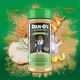 Dan-O's 6 Bottle Seasoning Set, Small Bottles, 6 Pack, Includes Original, Spicy, Chipotle, Crunchy, Cheesoning and Preem-O Seasonings, Sugar Free, Zero Calorie, All-Purpose Seasoning Kit