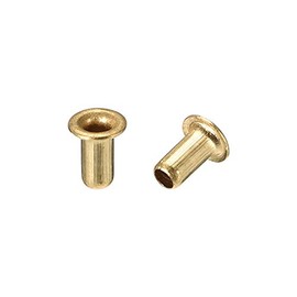 uxcell Hollow Rivet,3mm x 6mm Through Hole Copper Hollow Rivets Grommets Double-Sided Circuit Board PCB 200Pcs