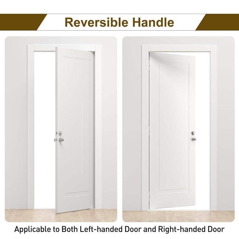 HOSOM 3 Pack Entry Door Knob and Single Cylinder Deadbolt