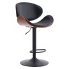YOUNIKE Bar Stool Black 1PC Adjustable Swivel Bentwood Barstools for