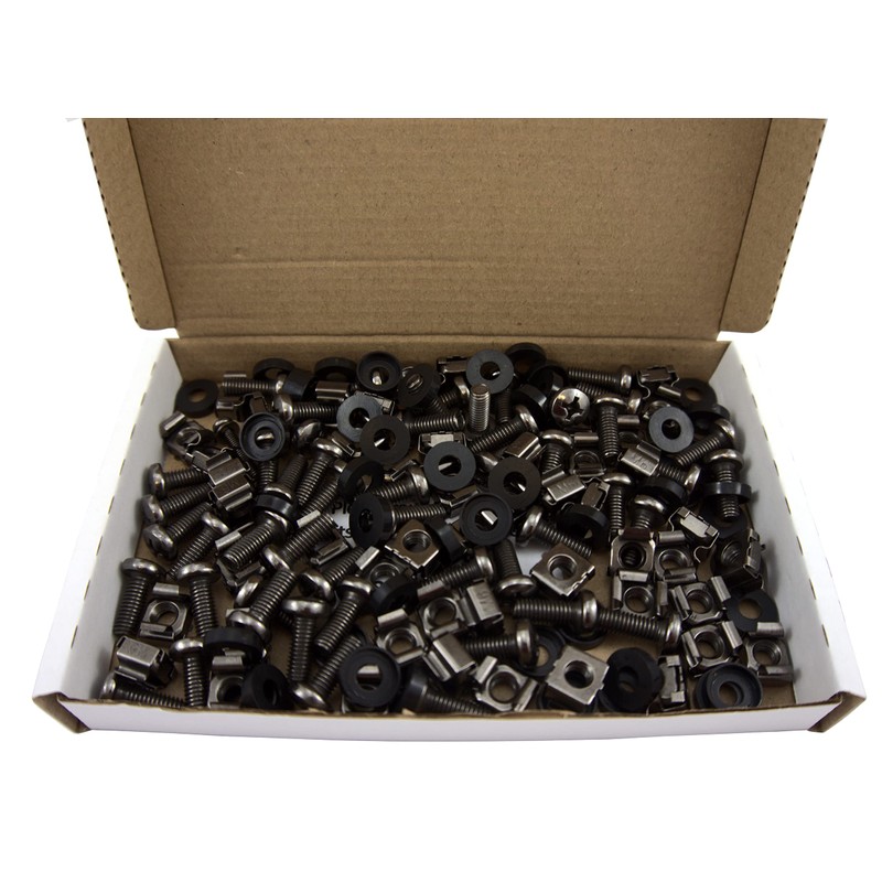ConnectingU M6 16mm Cage Nuts, Screws and Washers for 10"