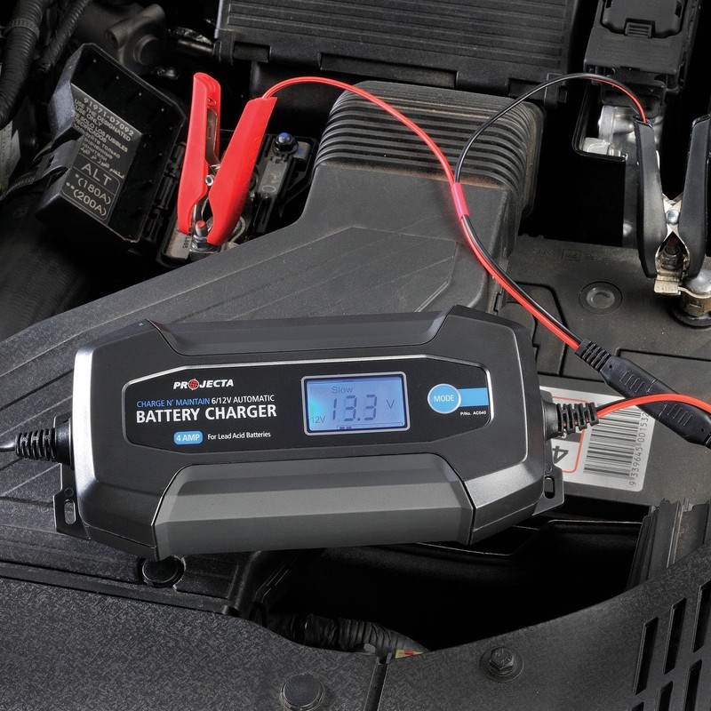 Battery Charger, 6/12V, 4.0A, 8 Stage AUTO (for Lead Acid