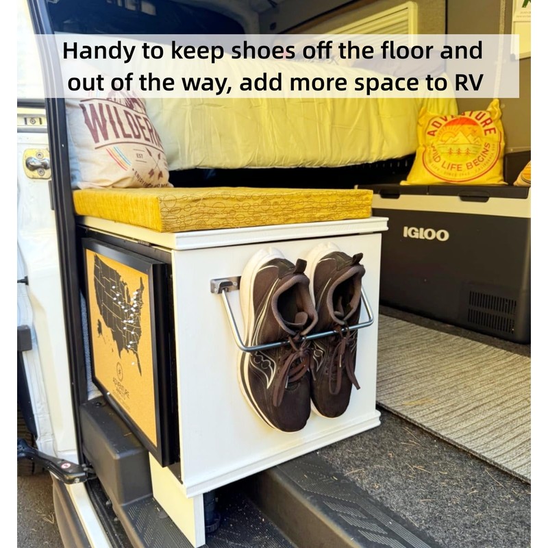 Wall Mounted RV Shoe Racks 4 Pack Foldable RV Shoes