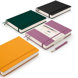LEUCHTTURM1917 372924 Notebook 411 Medium (A5), Hardcover, 411 Numbered Pages, Rising Sun, Blank, More Thoughts, More Ideas, More Memories, More Pages