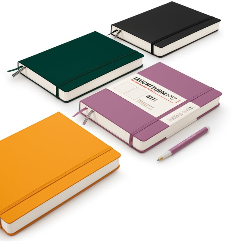 LEUCHTTURM1917 372924 Notebook 411 Medium (A5), Hardcover, 411 Numbered Pages,