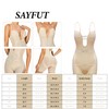 SAYFUT Full Body Shapewear Mid Thigh Mesh strapless Bodysuit Top
