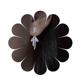 Aneneiceera Punk Ear Jacket Earrings Earrings Silver Filigree Bow Drop Earrings Tiny Stacking X Earrings Vintage X Criss Earrings Funny Earrings Jewelry for Women and Girls