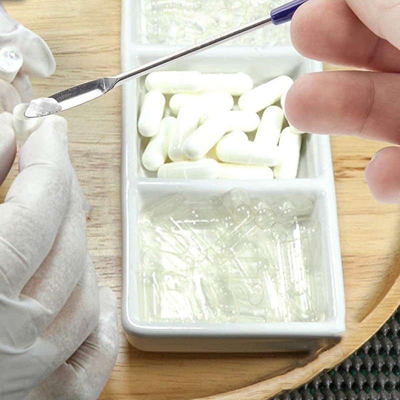 Capsule Filling Machine Kit for Pill Filler Micro Lab Spoon