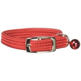 OmniPet Kool Kat Elastic Cat Safety Collar with Bell, Red, 8"