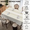 Kiatuniya Washable Beige Tablecloths, 140 x 100 cm, Modern Striped