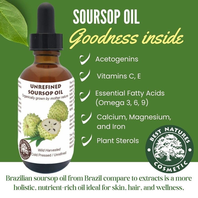 Virgin Soursop Oil (Anona Muricata, Graviola, Guanabana) – 100% Pure,