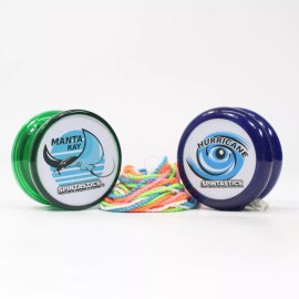 Spintastics Beginner Yo-Yo Set - 1 Manta Ray Yoyo 1 Hurricane Yoyo Strings!