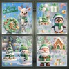 9 Pcs Christmas Window Stickers, Large Christmas Window Decorations,Reusable Stereo