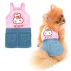 PAIDEFUL Small Girls Dog Denim Dress Spring Summer Sundress Cartoon