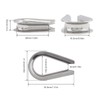 PNXKTXO 6pcs M5 Wire Rope Cable Clip Clamp 3/16", 6pcs