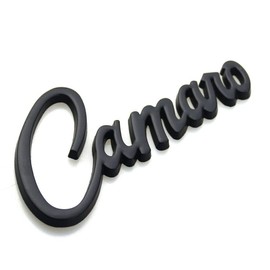 1Pc Camaro Badge Emblem 3D Metal Decal Sticker Letter Replacement for Camaro (Black)