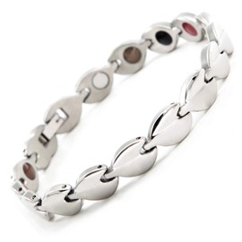 KYOSI Bracelet for Women Stainless Steel Link Magnetic Bracelet Fashion Jewelry Magnet