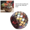 Mosaic Glass Tea Light Holder Romantic Decorative Red Handmade Cracked