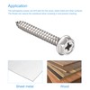 sourcing map Phillips Hex Washer Self Tapping Screws, M4 x