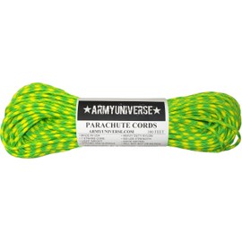 Army Universe Dayglow Neon Camouflage Nylon Paracord 550 lbs Type III 7 Strand USA Made Utility Cord Rope 100 Feet