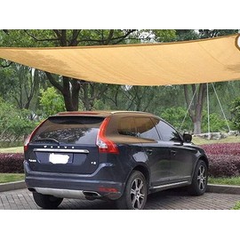Sun Shade Sail Canopy, 18’×24’ Large Rectangle Shade Cloth Outdoor Cover Sand Color - Sunshade Fabric UV Block Awning Shelter for Patio Backyard Garden Carport
