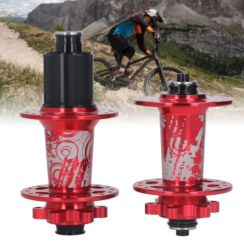 2pcs Bolany Bicycle Hub Red Aluminium Alloy 32 Holes 4