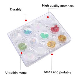 Ipetboom Easy Application Manicure Sequin Snowflakes Nail Art Glitter Flakes for False Nails