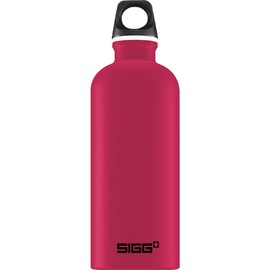 SIGG Deep Magenta Touch Water Bottle (0.6 L), Non-Toxic and Leak-Proof Drinking Bottle, Feather-Light Aluminium Water Bottle
