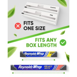 Skywin Adhesive Foil and Plastic Wrap Organizer Black, Fits Box Width up to 2.63in/67mm Aluminum Foil Organization and Storage – Aluminum Foil Heavy Duty Holder Aluminum Foil Dispenser