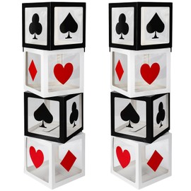 DoubleFill 8 Pcs Large Casino Dice Favor Boxes 12 x 12 x 12 Inch Casino Theme Party Decorations Vegas Jumbo Giant Dice Centerpieces Graduation Prom Birthday Party Supply