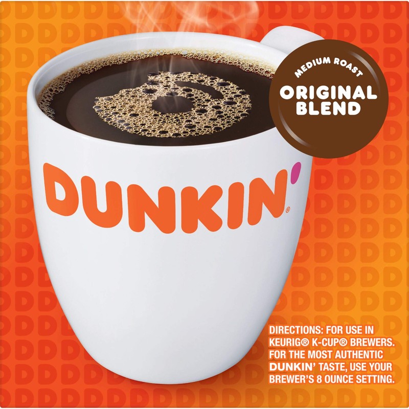 Dunkin' Original Blend Medium Roast Coffee, 44 K Cups for