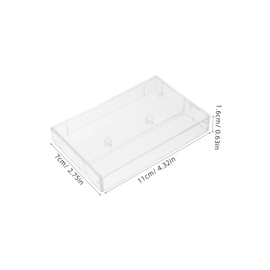 Mikikit 6 Pcs Vinyl Record Storage Box Cassette Tape Storage Case Plastic Cassette Tape Organizer