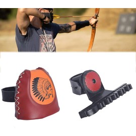 FUNTRESS 6 Arrows Quiver Quick Release Leather Archery Slide-On Quiver Holder Quiver Detach Lock Bow Quiver Quick Release Arrow Quiver (6 Spot)