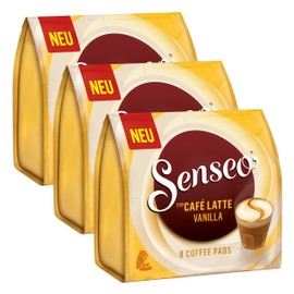 Senseo Coffee Pods Café Latte Vanilla 24 Pads 3 Packs