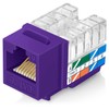 Everest Media Solutions 90° Angled CAT6 Keystone Jack in Purple