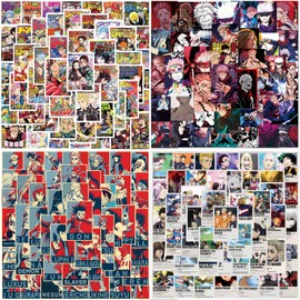 200pcs Mixed Anime Stickers, Trendy Various Anime Stickers, Classic Japanese Style Waterproof Vinyl Stickers for Laptop Luggage Skateboard, Teens