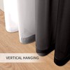 Melodieux Black Ombre Sheer Curtains Gradient Rod Pocket Voiles, 56x81
