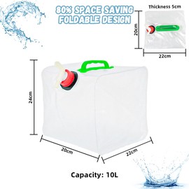 DTYGUIXE 10 L Water Canister with Tap Foldable Water Tank Drinking Water Canister Camping Food Safe Canister Water Foldable Water Container Canister with Tap Folding Canister for Outdoor Car