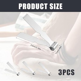 3 Piezas Pinzas para Repostería, Prensa Raspadora de Masa Clip de Acero Inoxidable Herramienta para Engarzar para Hornear para Decorar y Sellar Cortezas de Tarta Pan Postre Pastelería Pasteles