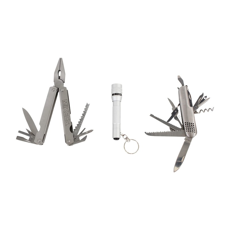 MIKEL´S Multiherramientas Kit Multiusos Navaja con lámpara 3 en 1