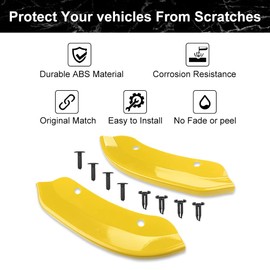 JDMON Front Bumper Lip Splitter Protector Compatible with Dodge Challenger SRT Hellcat 2015-2021 2015 2016 2017 2018 2019 2020 2021, SRT Challenger Accessories, Not for Widebody, Yellow, 2pcs
