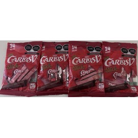 Nestle 4 BAGS -Carlos V Nestle Milk Chocolate style Stick SUGAR FREE MX Product 56 Bars