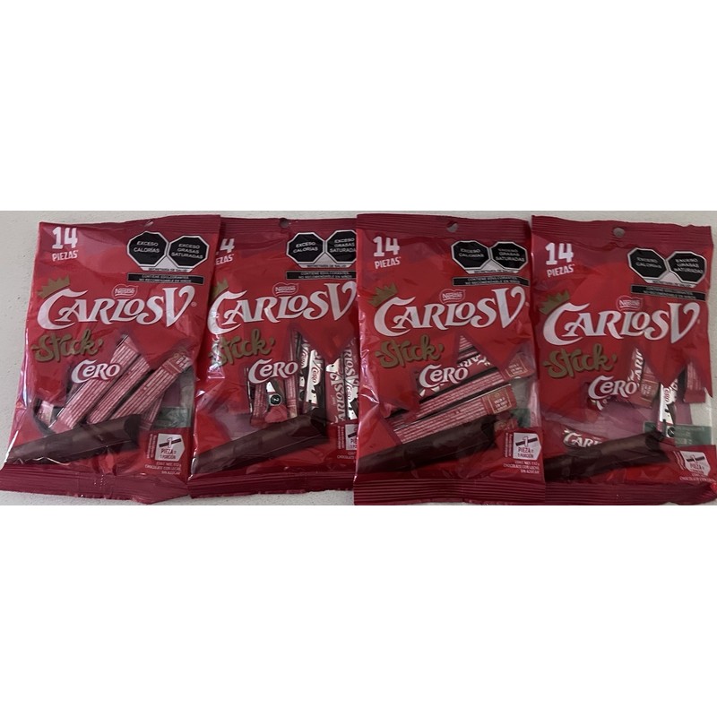 Nestle 4 BAGS -Carlos V Nestle Milk Chocolate style Stick