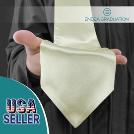 Endea Cream Graduation Stole - Plain Color, Unisex, 62" Graduation Sash (Cream)