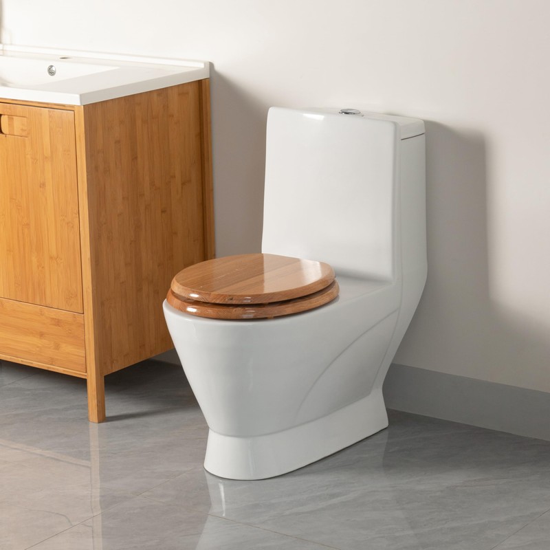 Toilet Seat, Oak Wood, Solid Wood, High Gloss Finish, PIKLiDS