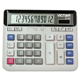 2140 Desktop Business Calculator, 12-Digit Lcd, Total 2 EA