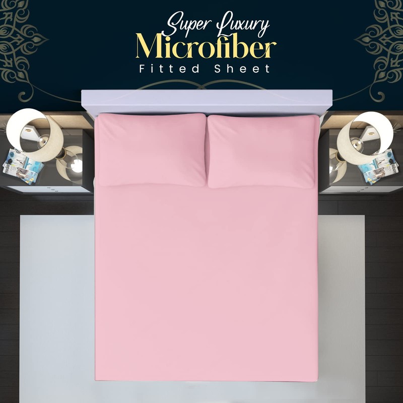 Sunshine Comforts Microfiber Fitted Sheets Super King Size Breathable, Anti