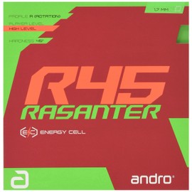 andro 110021093 Table Tennis Rubber Razantar R45 Soft Back UM Tension, Green 1.7